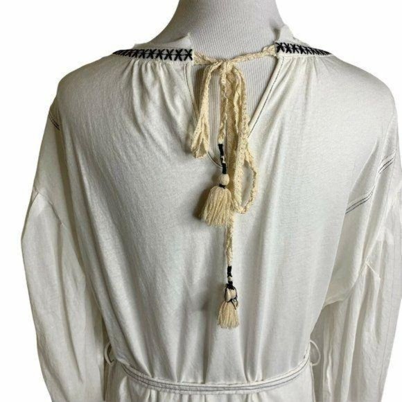 Free People Embroidered Back Tassel Tie Tunic - Picture 7 of 10